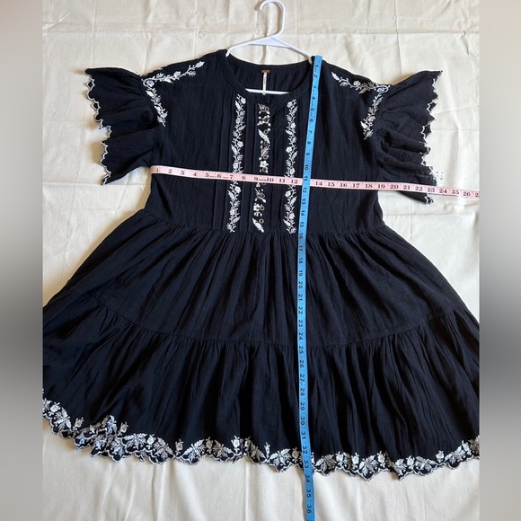 NEW Free people Santiago Embroidered Minidress Black Size S - Picture 5 of 10